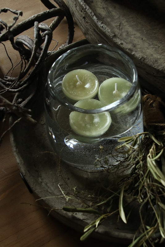 Drijfkaars licht groen doosje 3 stuks