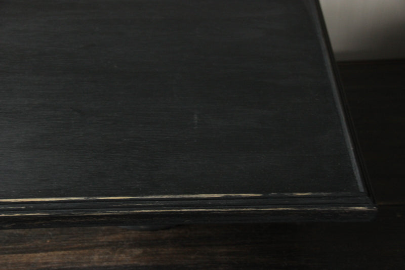 Zwart houten plateau 40 x 40 cm vierkant