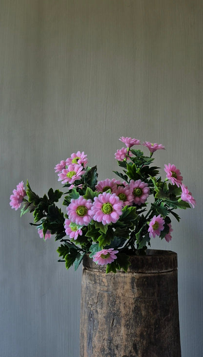 Madelief kunstplant UV roze 28 cm