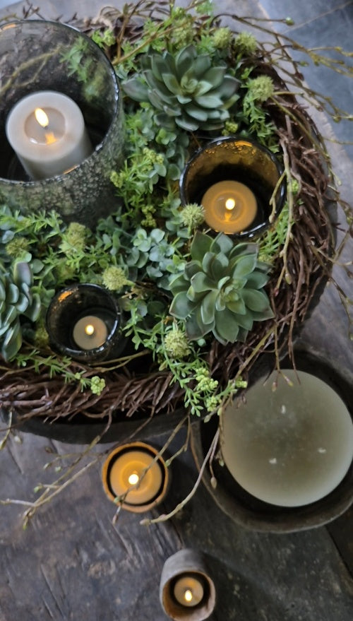 Artificial linden wreath - ⌀45cm