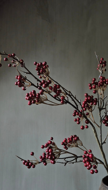 Bessen kunsttak bordeauxrood - 80 cm
