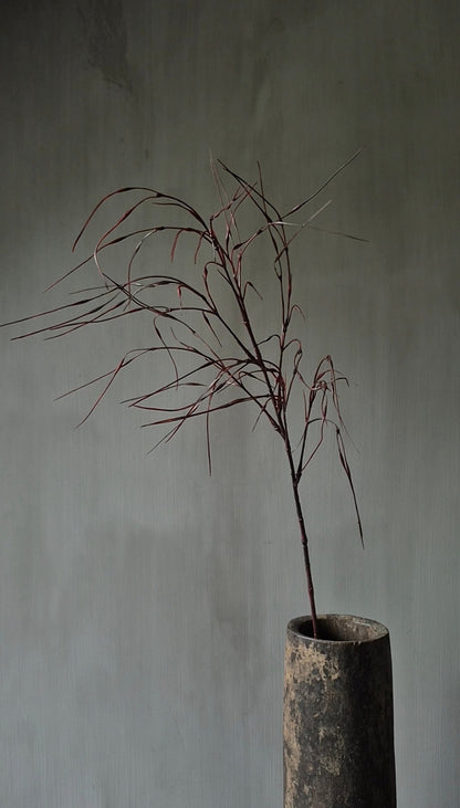 Artificial ornamental grass branch burgundy - 78 cm