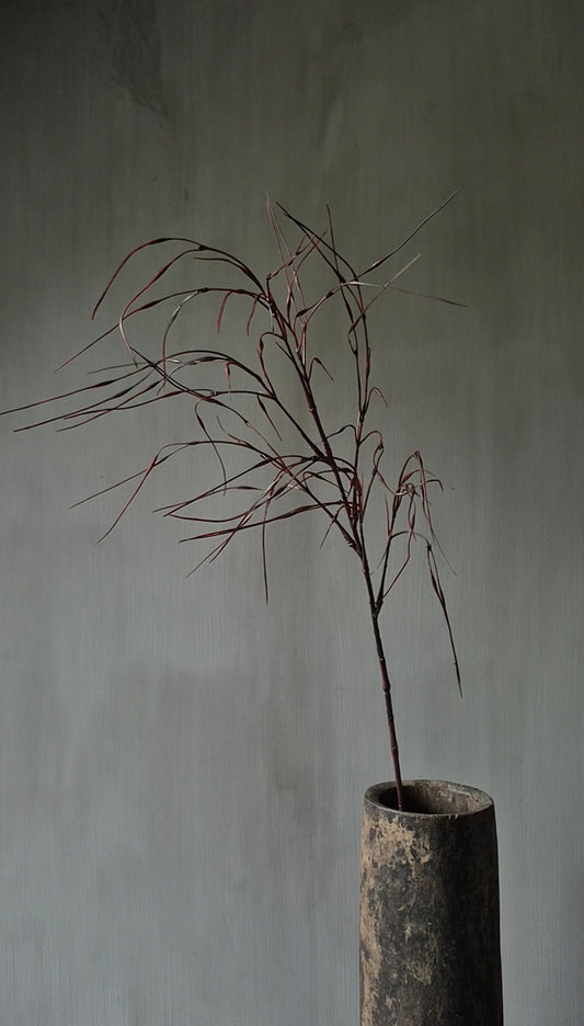 Artificial ornamental grass branch burgundy - 78 cm