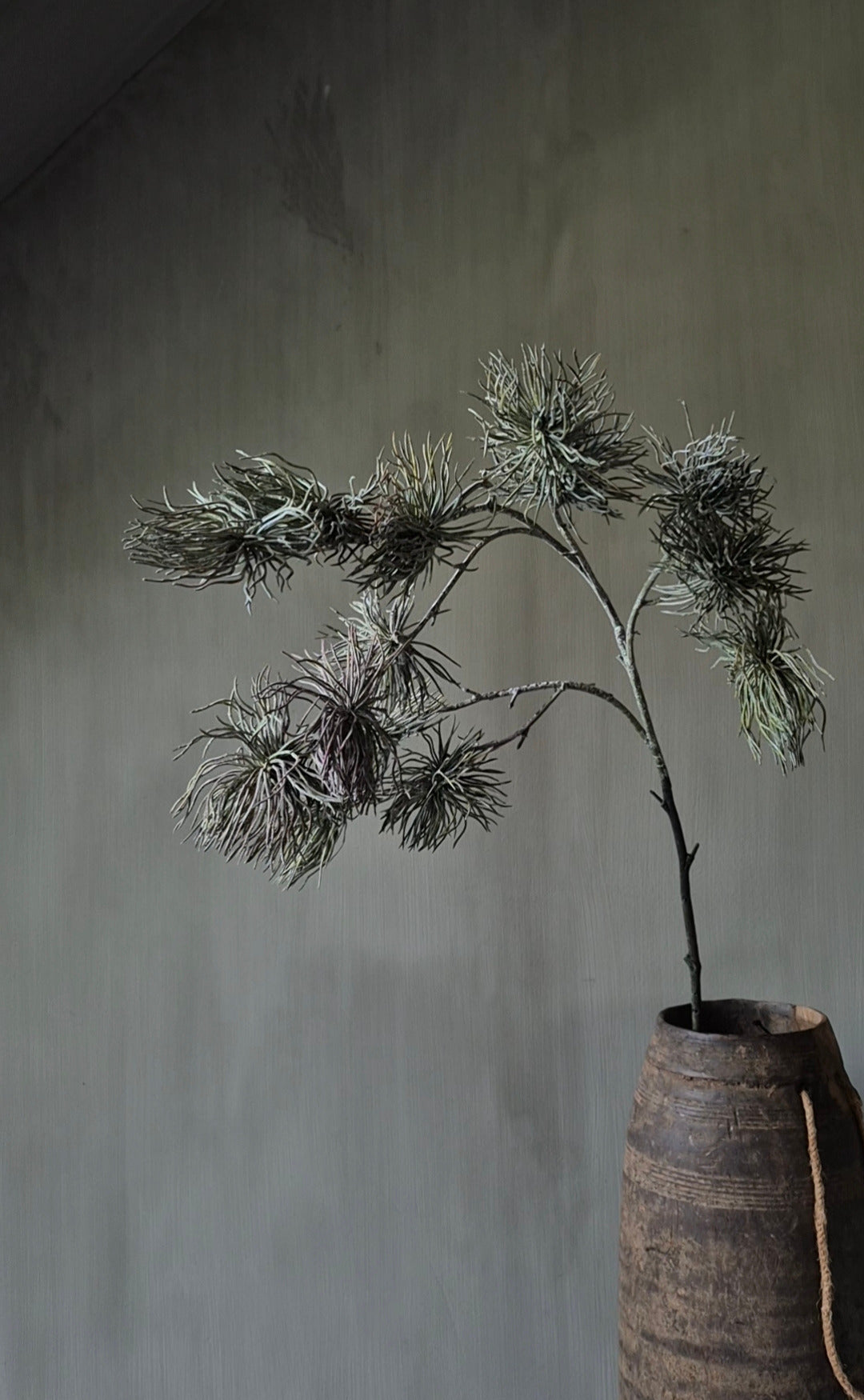 Pinus pinea Kunst-Hängertrieb grau mauve 100 cm