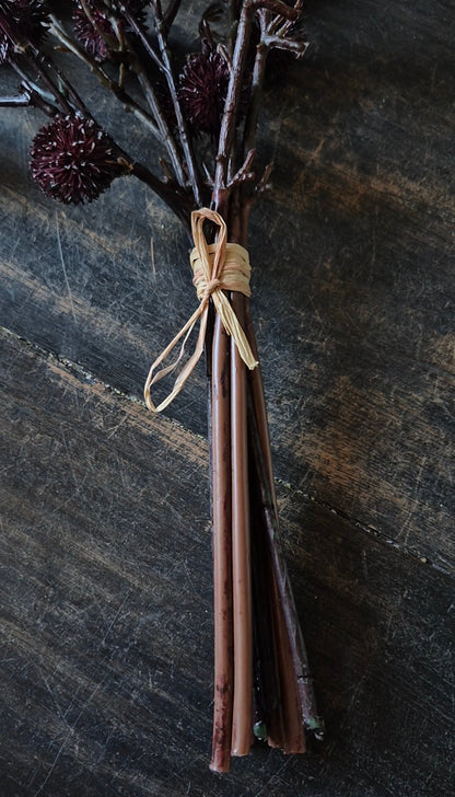 Thistle artificial branch bundle burgundy - 45 cm