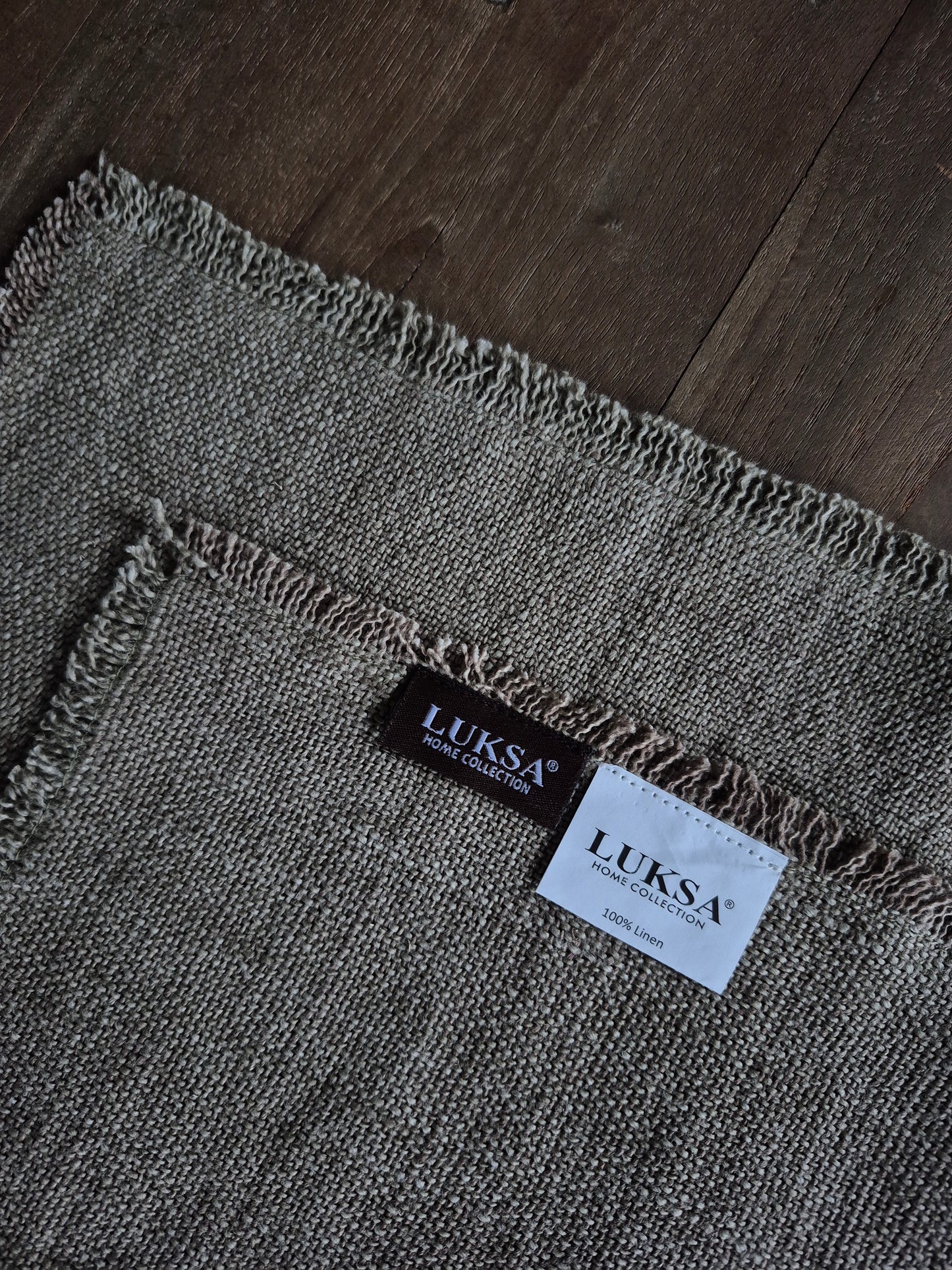 Linnen servet -2 stuks- Azra taupe Luksa 45x45cm