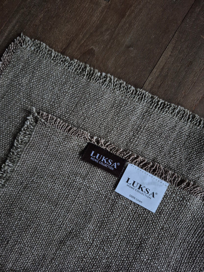 Linnen servet -2 stuks- Azra taupe Luksa 45x45cm