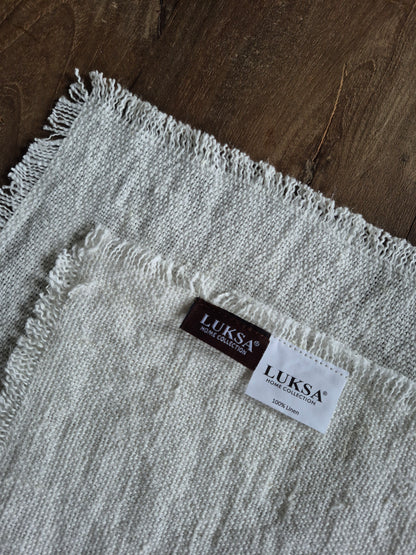 Linnen servet - 2 stuks- Azra off-White Luksa 45x45cm
