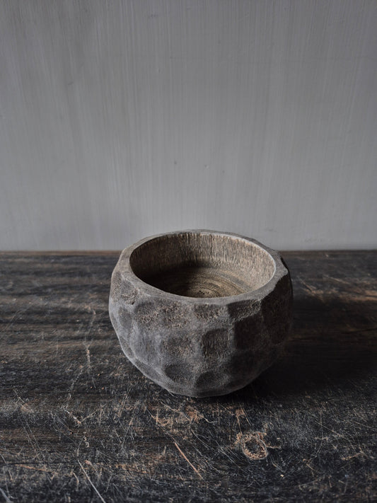 Houten waxinelichthouder Sef M