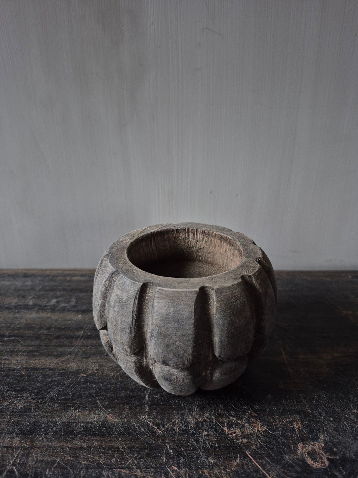 Houten waxinelichthouder Mirre L