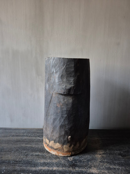 Houten pot antiek 16x17,5cm (04)