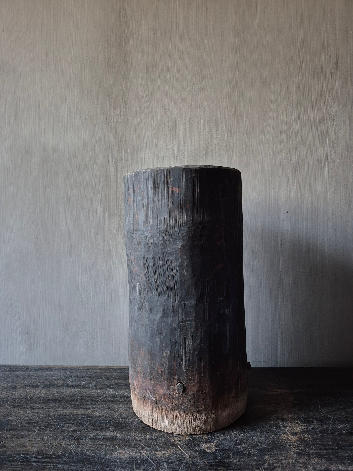 Houten pot antiek 16x16,5cm (05)