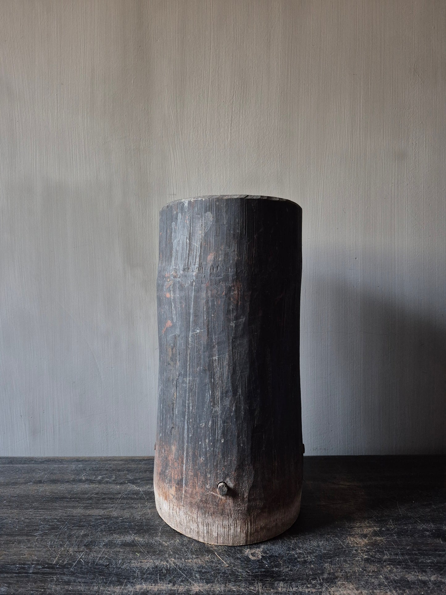 Houten pot antiek 16x16,5cm (05)