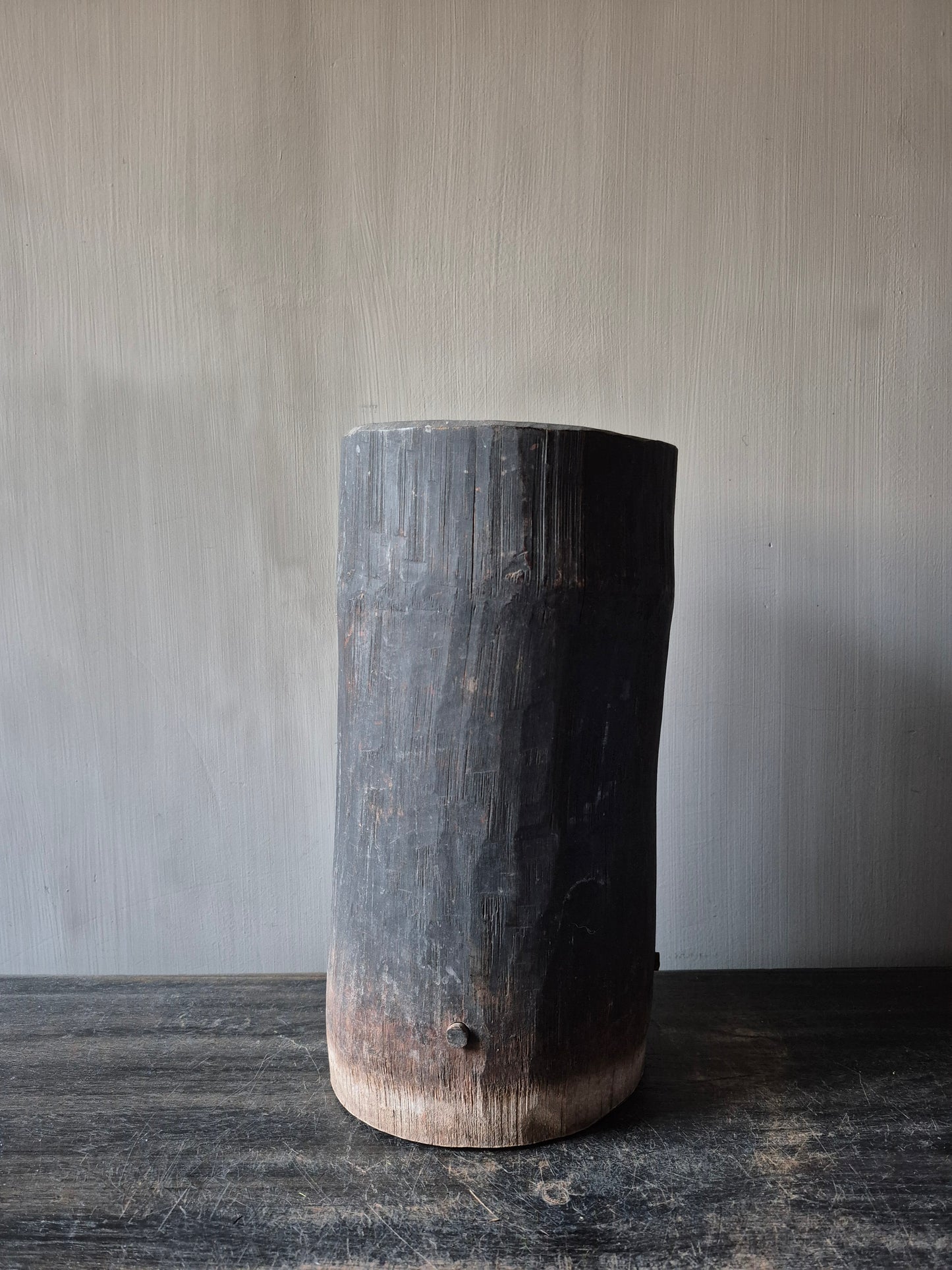 Houten pot antiek 16x16,5cm (05)