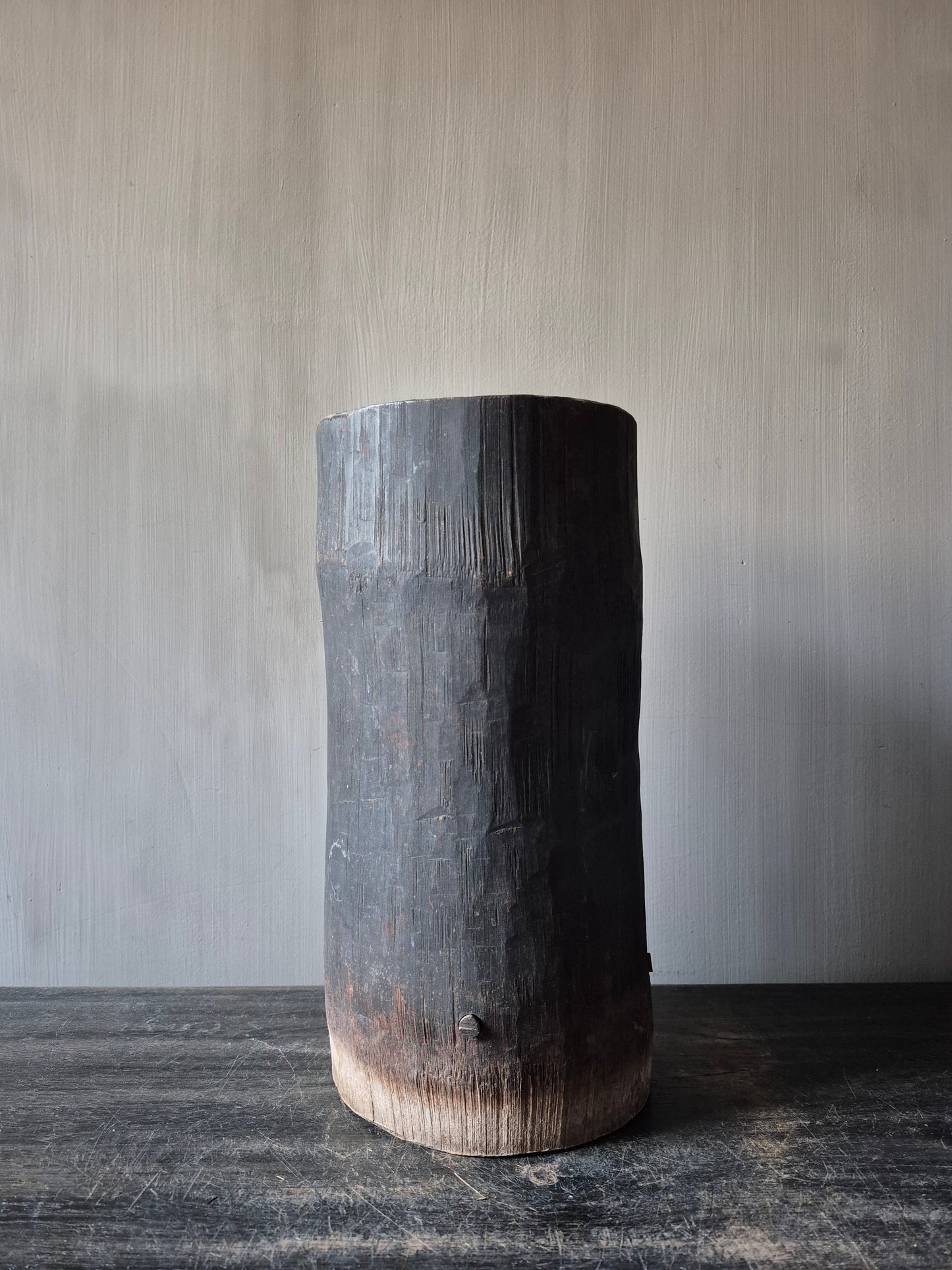 Houten pot antiek 16x16,5cm (05)