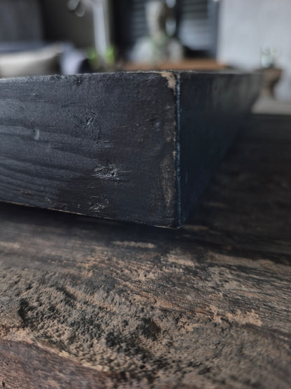 Houten dienblad zwart 41,5x66,5cm