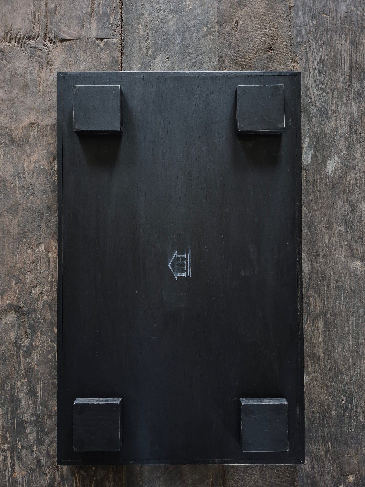 Houten dienblad zwart 41,5x66,5cm