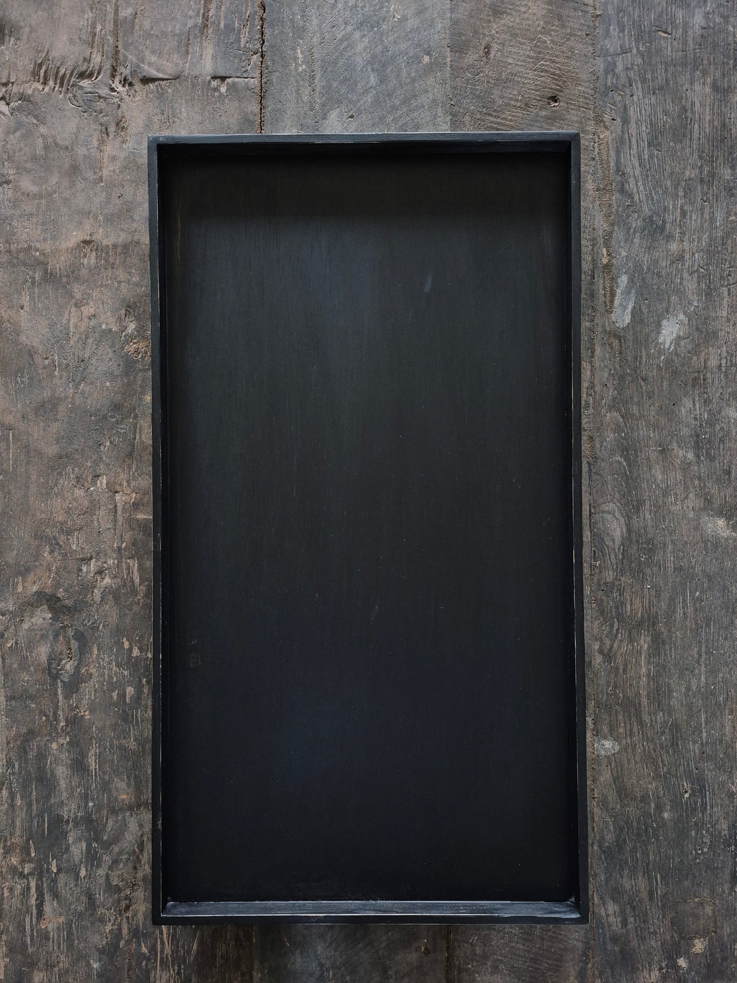 Houten dienblad zwart 36,5x66,5cm