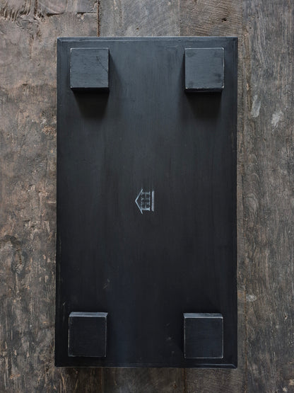 Houten dienblad zwart 36,5x66,5cm