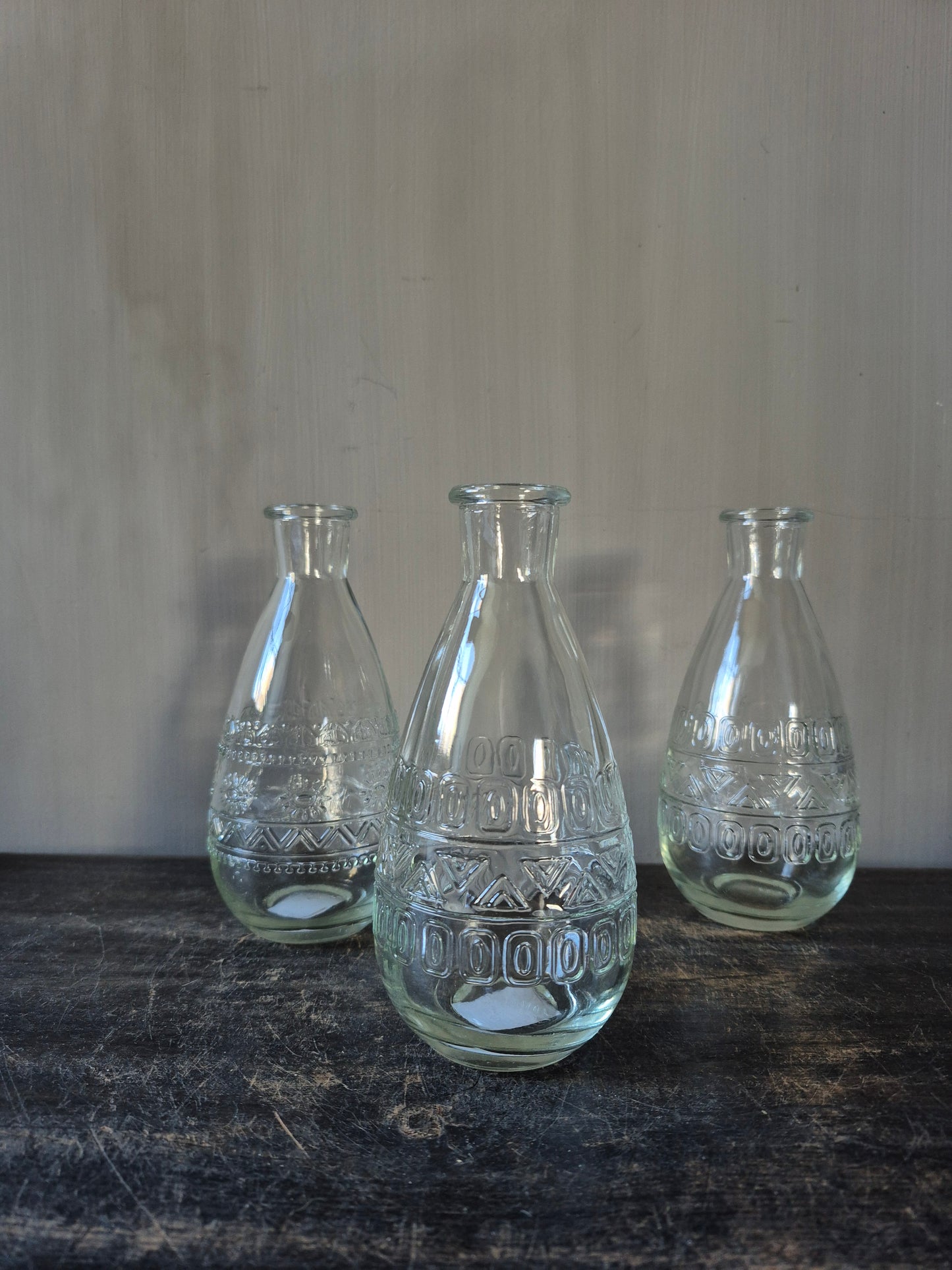 Set van 3 transparante vaasjes (nr 4)