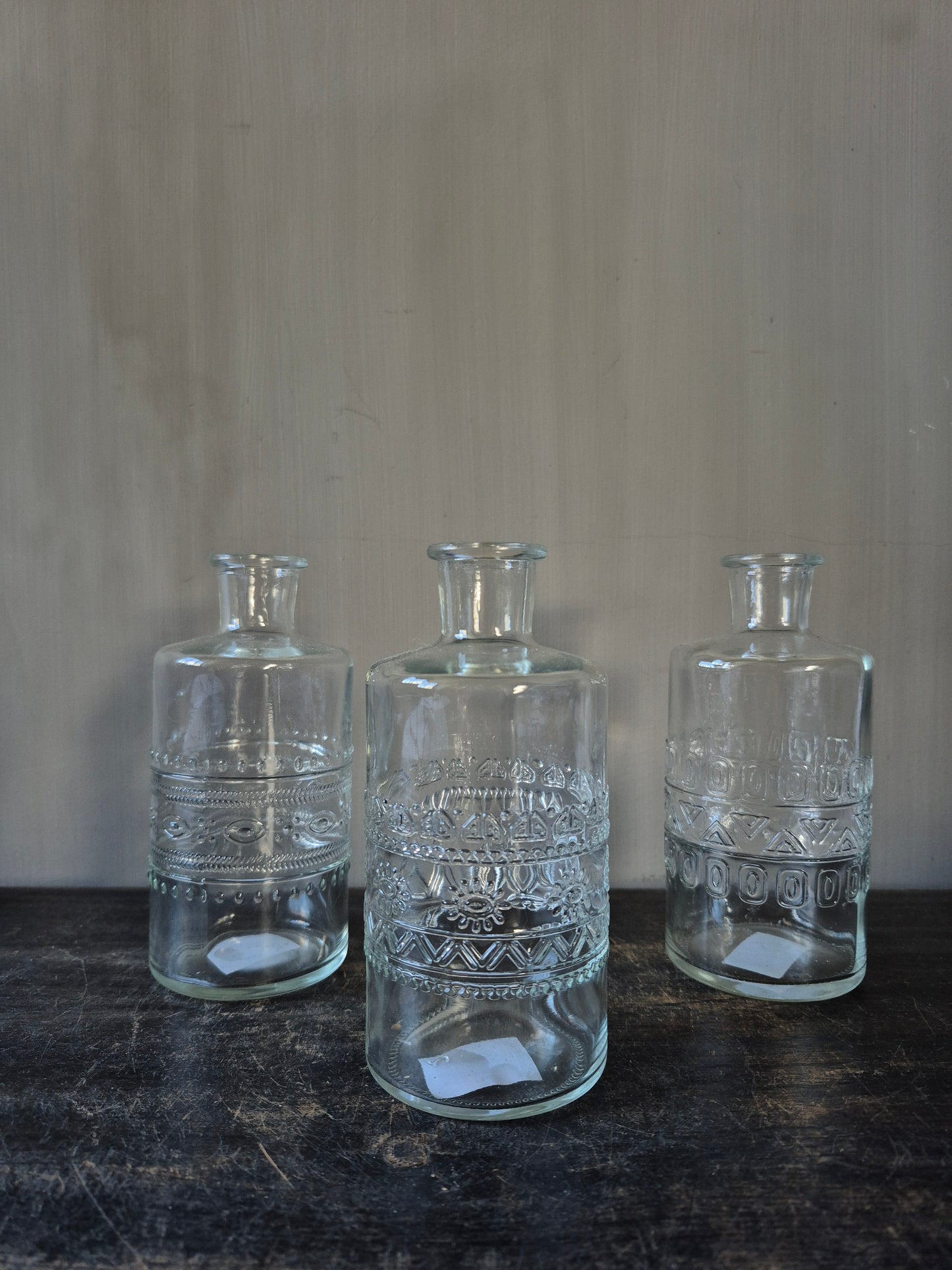 Set van 3 transparante vaasjes (nr 5)