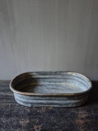Zinkwanne oval klein