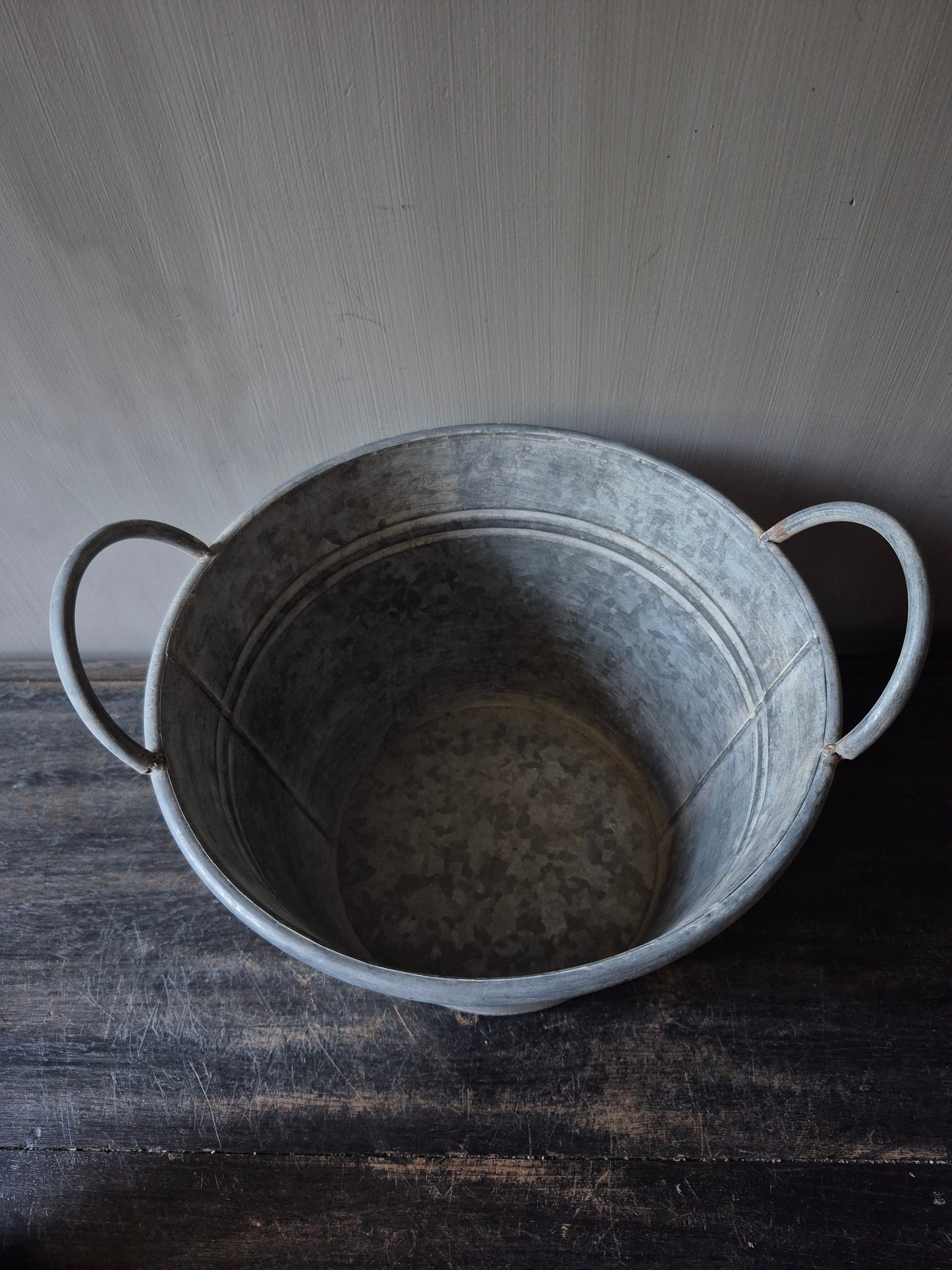 Kleiner Eimer mit Griffen Zink 19cm