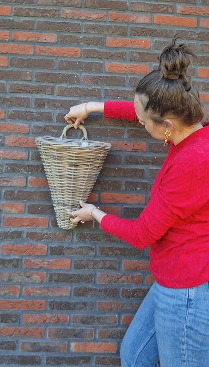 Rotan hangmand naturel voor muur of schutting