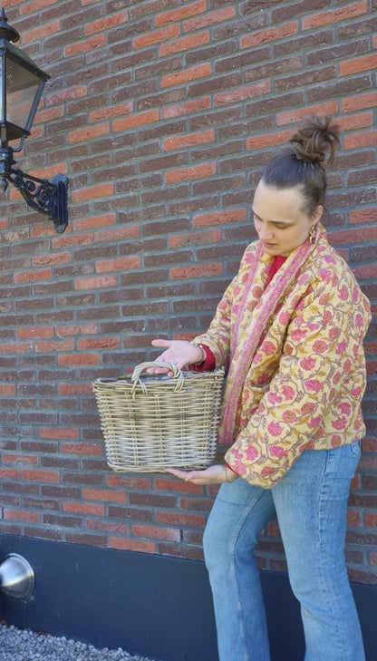 Rotan hangmand hengsel naturel 37 cm voor muur