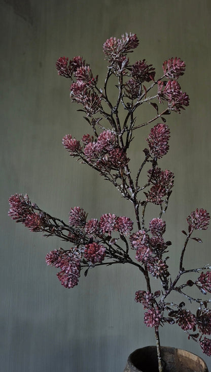 Wilde tijm kunsttak bordeauxrood - 78 cm