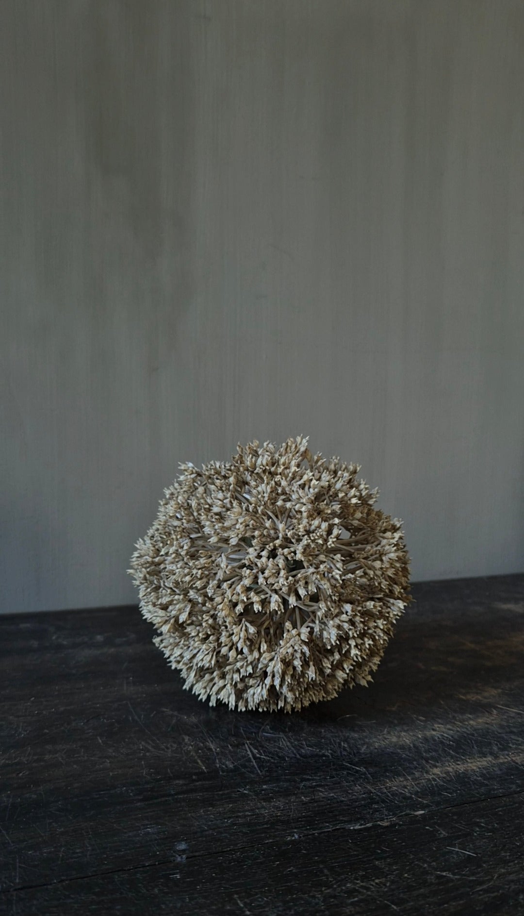 Artificial eupatorium ball cream 11 cm