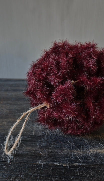 Kunstbol taraxacum bordeauxrood 12 cm