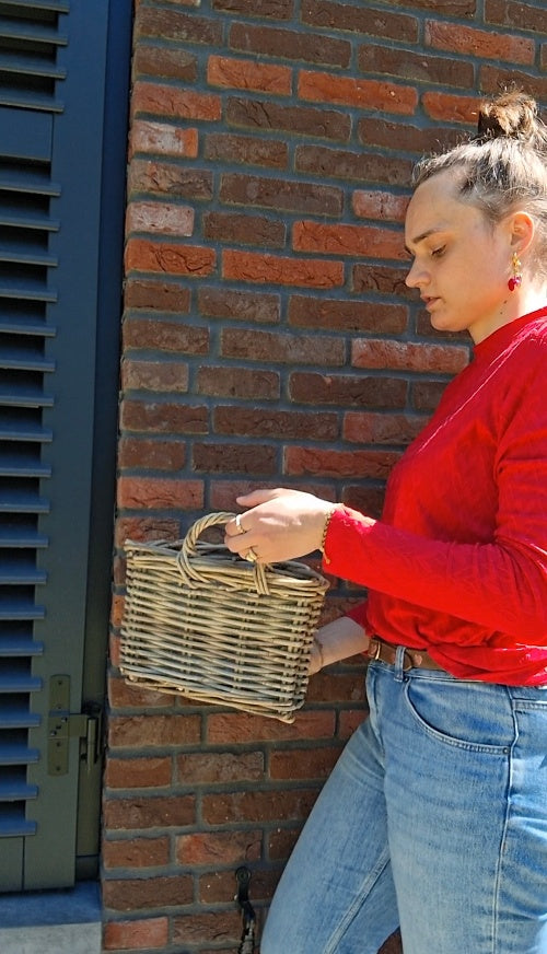 Rotan hangmand hengsel naturel voor muur of tafel
