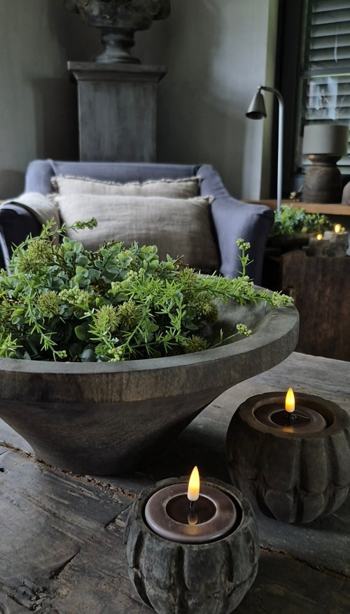 Half artificial sphere table piece L - green