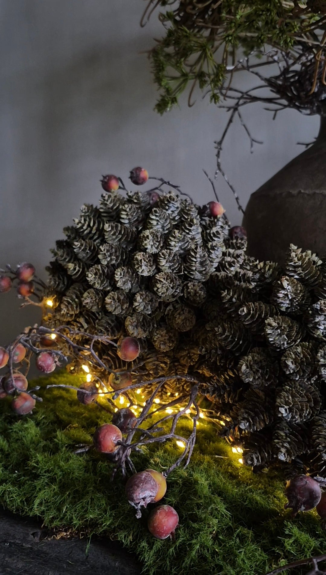 Artificial Pine Cone Sphere - 20 cm