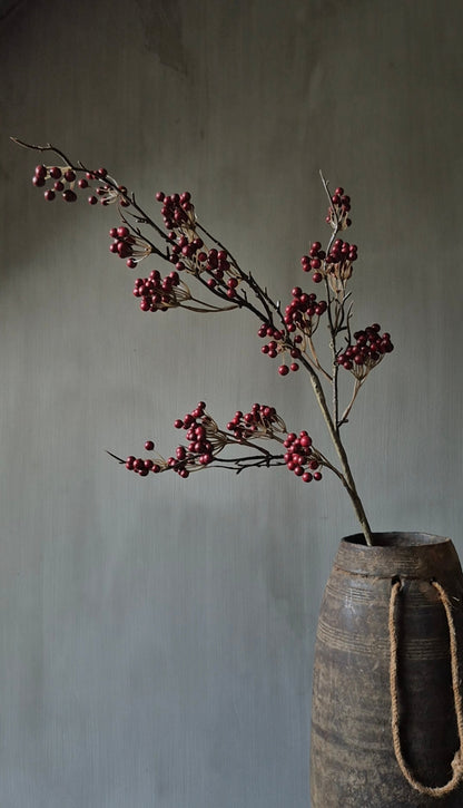 Bessen kunsttak bordeauxrood - 80 cm