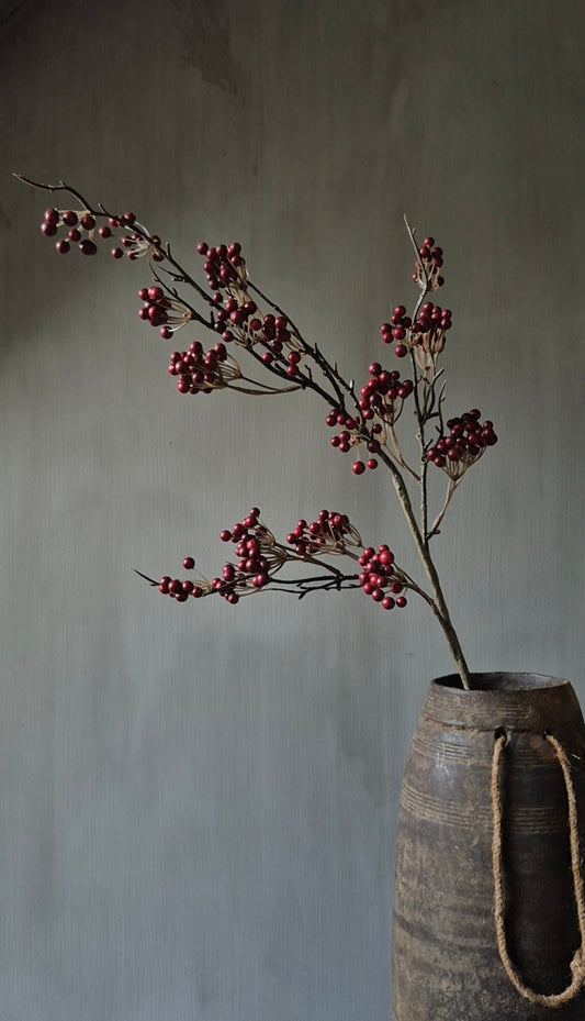 Bessen kunsttak bordeauxrood - 80 cm