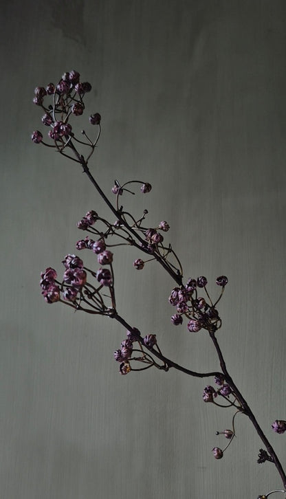 Gipskruid kunsttak bordeaux paars - 78 cm