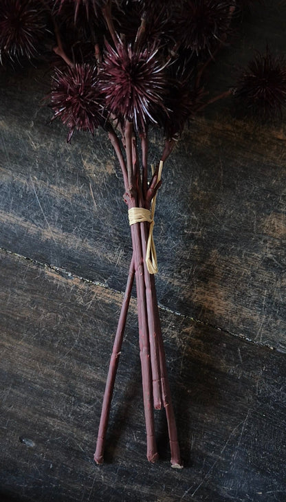 Kastanien-Kunstzweig-Bündel bordeauxrot - 40 cm