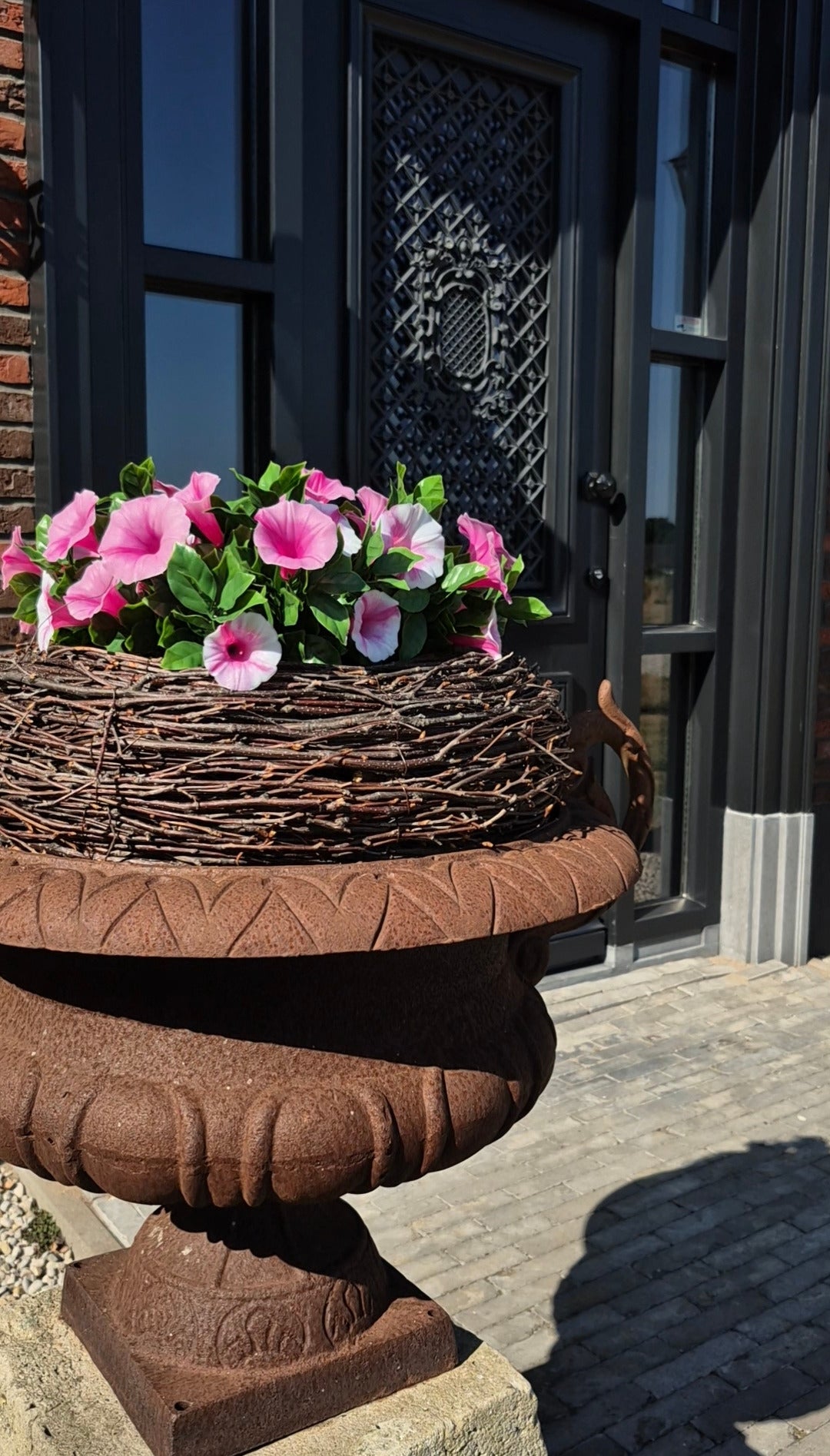 Petunia kunstplant roze UV 28 cm