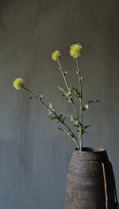 Kogeldistel kunsttak lime - 75 cm