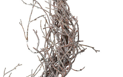 Kunst berkenkrans vergrijsd - 35 cm
