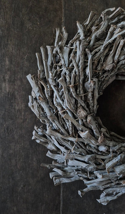 Botay krans naturel vergrijsd 36-37cm