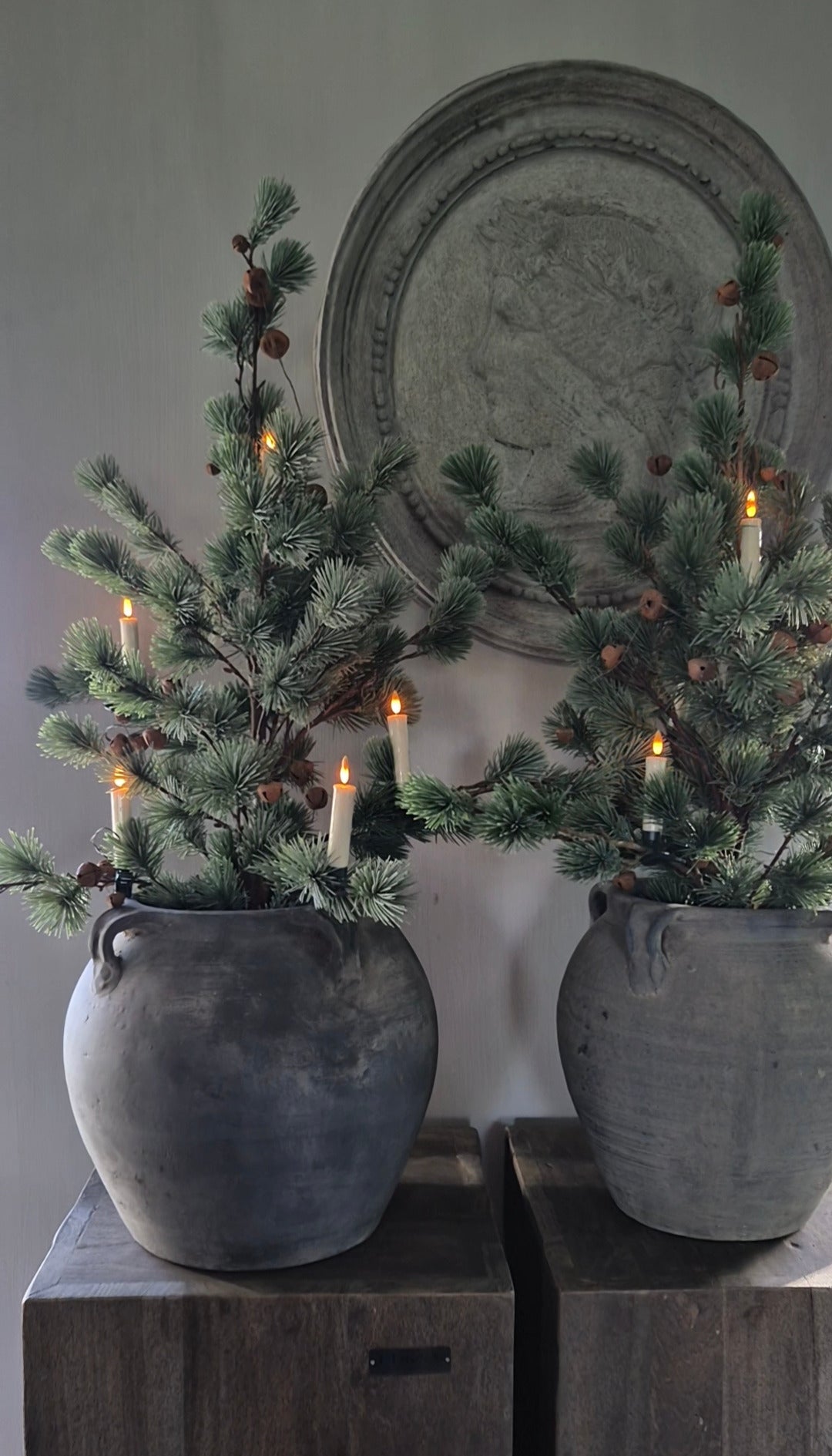 LED kerstboomkaarsjes op clip met afstandsbediening 10 stuks crème