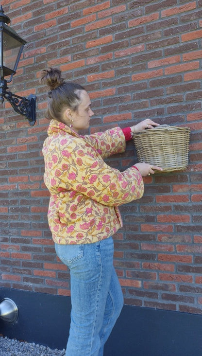Rotan hangmand hengsel naturel 37 cm voor muur