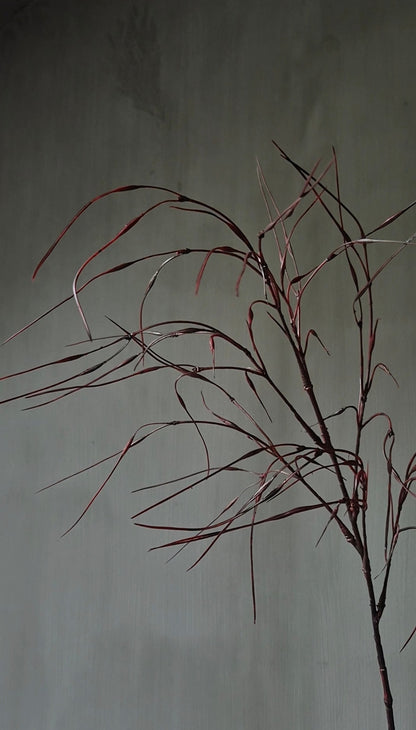 Artificial ornamental grass branch burgundy - 78 cm