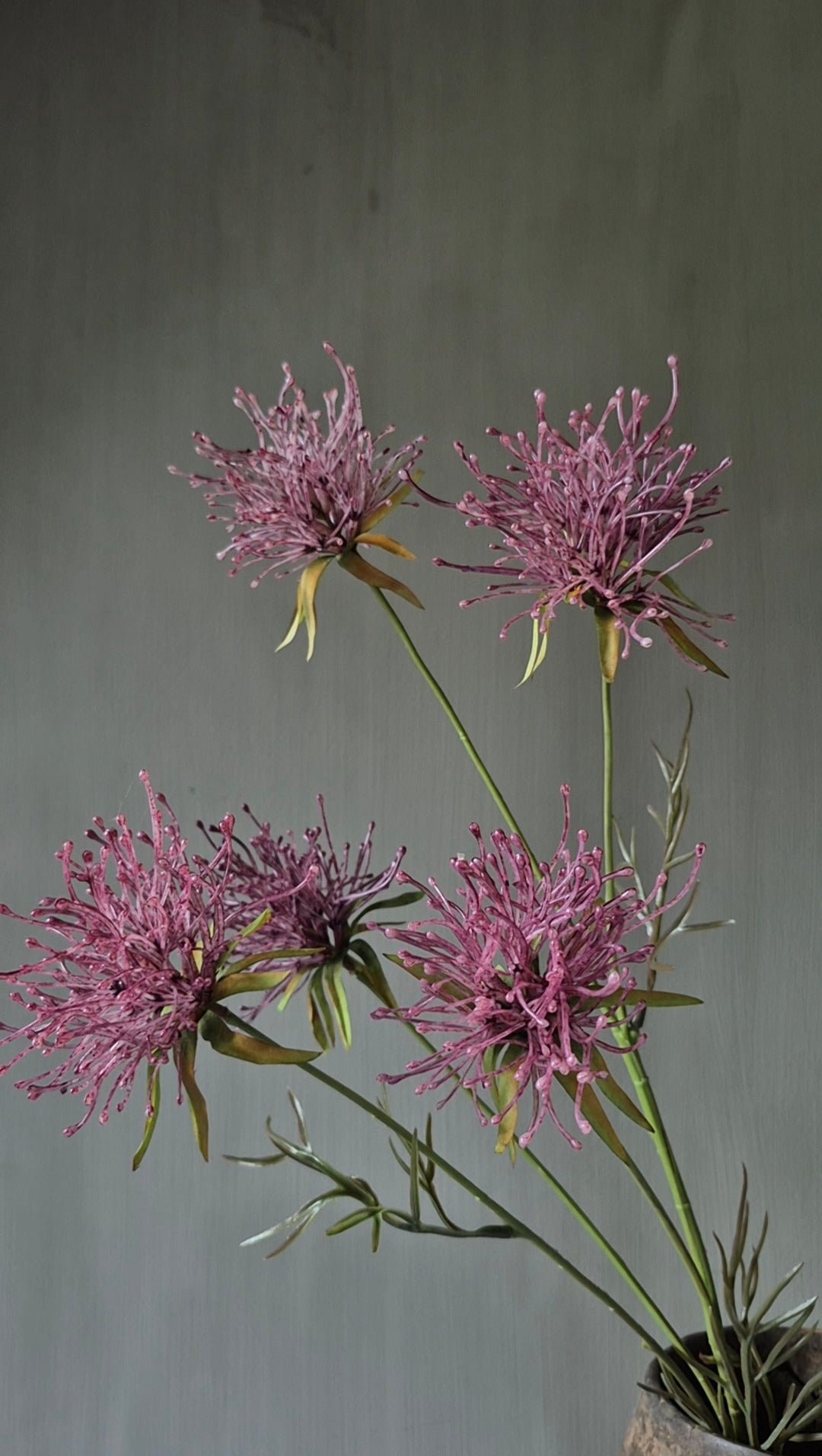 Grevillea Kunstzweig altrosa - 74 cm