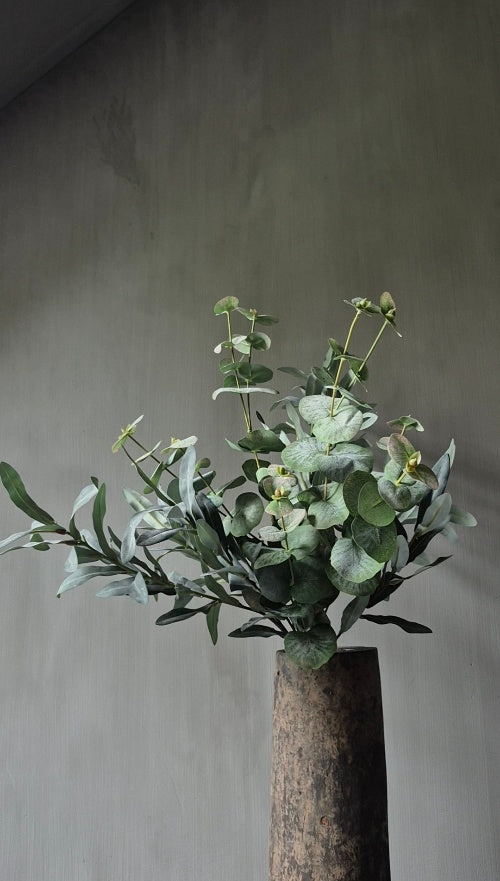 Eucalyptus kunsttakken groene mix met olijf 65 cm