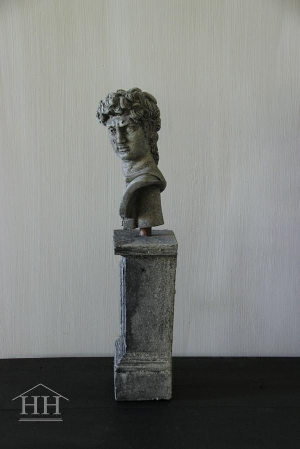Bust of David on pedestal