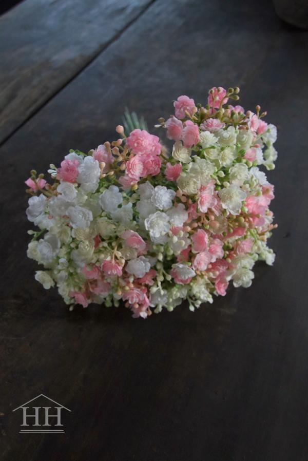 Bunch of baby's breath pink-white-cream artificial (30 stems)